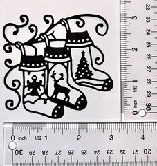 5 * Christmas stocking * cardstock paper die cut embellishments