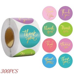 50/100/500 Pcs 1 inch Assorted Floral Thank You Stickers Round Sealing Labels