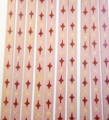 Retro Stars Cross Dots Glitter Accent K&Company Cardstock 10 Pcs 6″ x 3/8″