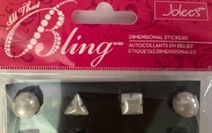 WHITE PEARL SET GEMS Dimensional Stickers(20pc) Jolee’s•Necklace•Card Making•