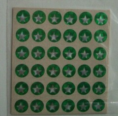 96 Silver on green hologram reward stickers unopen package