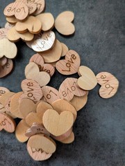 Small Rustic Wooden Love Hearts – 10mm & 15mm – Craft Packs 50–500