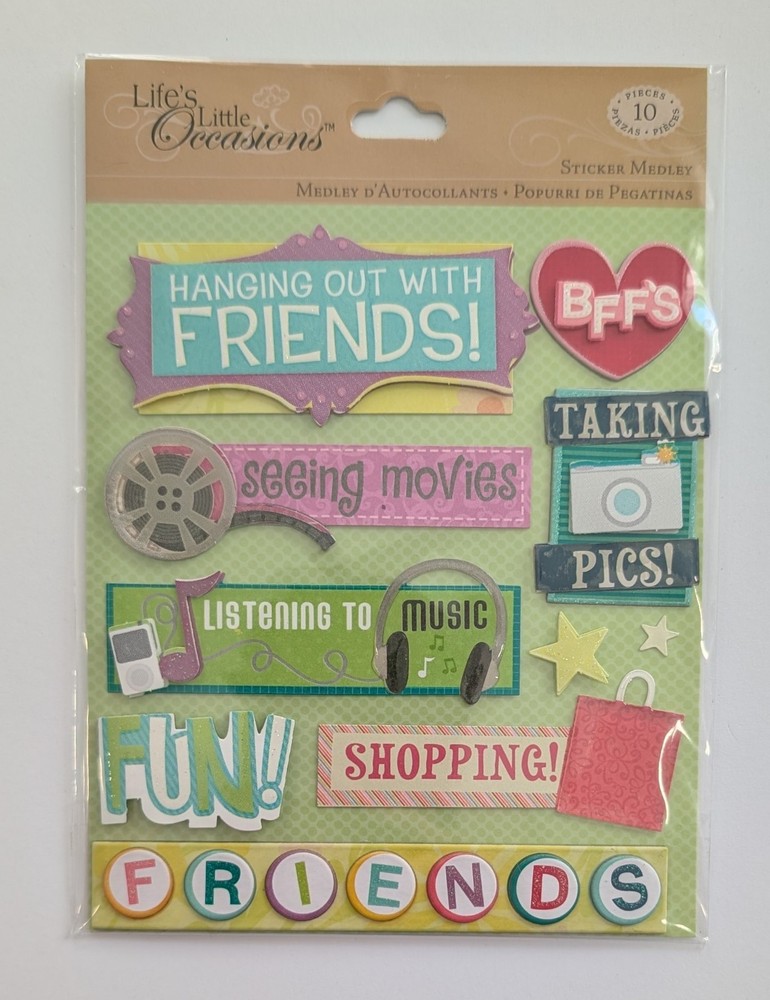 Hanging With Friends Movies Music Scrapbook Stickers By Life’s Little Occasions