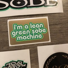 Lot of 4 Vintage Sobe drink Stickers Spellout Dirt Bike Motorcycle Decal 90s Y2K