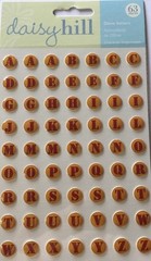 ROCKET BOY ALPHABET Dome Stickers(63pc)Daisy Hill•Round•Fall Colors•Circles••