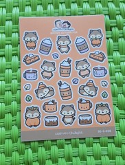 Hubman and Chubgirl Large Sticker Sheet – Brown Autumn Fox