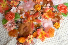 APRICOT ORANGE Tones – 65+ Flower Petals Mix 1-7cm Njoyfull Crafts WMF B