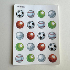 Sport Sticker Balls 4×6 inch Sticker Sheets 20 stickers per sheet