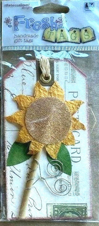Sunny Day Sunflower Summer Postcard Travel Grow Fresh Tags Die-cut Handmade Tag