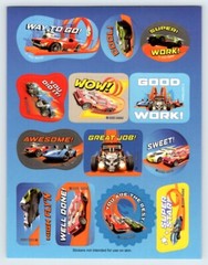 Reward Stickers HOT WHEELS CARS 1 Sticker Sheet Scrapbooking Bendon SD22