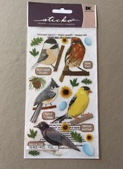 Sheet Of Sticko “Top US Birds” Stickers~Includes 25 Stickers, New In Package