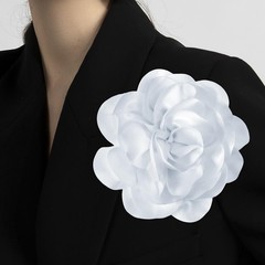 Big Flower Dainty Satin Fabric Rose Flower Brooches Large Rose Flowers Satin …