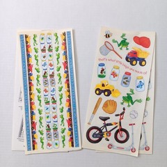 Lot of 6 Sandylion Little Boys Sticker And Border Sheets