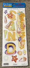 5 X 12″ NRN DESIGNS STICKERS: 3D PAPER PIECING SAND BETWEEN MY TOES & FOAM DOTS