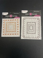12 Spellbinders Want2Scrap Adhesive Bling, Nestabling. 345