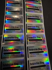 Customizable Holographic Peptide Vial Labels for 3ml Vials- Set of 20 labels!