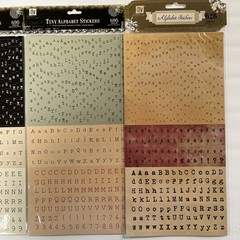 Prima Alphabet Stickers Tiny Letter Craft Scrapbook Romance Novel Lot of 3
