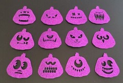 Tim Holtz Halloween Die Cuts * 12 Frightening Faces * Cardstock or Glitter Foam