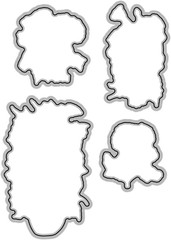 Spring Summer Blooming Flowers Floral in Vase Clear Stamps and Cutting Dies Set