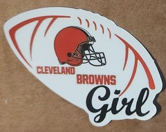 Cleveland Browns Girl die-cut decal sticker