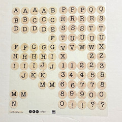 Vintage Scrapbook Alphabet LOT – 16 Sets of Circular Shaped Letters/Numbers