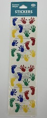 New Frances Meyer Baby Footprints and Handprints 64 Stickers Scrapbook Journal