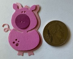 PIGS Die-Cut Embellishments (6pcs)Piglet•Farm•Animal•Oink •Card Making•