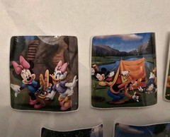 Vintage Smile Makers Sandylion Disney Stickers Lot of 5 2.5 x 2.5 Mickey Donald