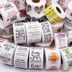 500 PCS Professional Thank You Stickers, 1.5 Inch – Perfect for Shipping & Gifts