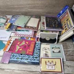 Huge Lot 40 Stationary, Postcards Post-its Greeting Cards Notepads DieCuts 7lbs.