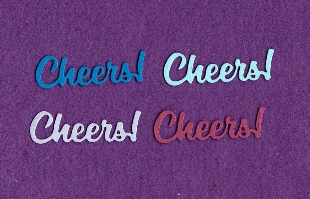 CHEERS # 2 die cuts scrapbook cards
