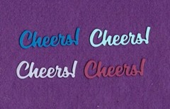 CHEERS # 2 die cuts scrapbook cards
