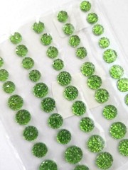 CraftbuddyUS CB70 50 Self Adhesive Light Green Crystal Diamante Rhinestone Gems