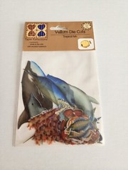 Paper Reflections 31 Vellum Die Cuts “Tropical Fish” Ocean Beach Retired New #23