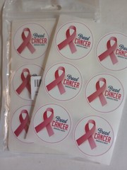 Breast Cancer Awareness Month Stickers (300) Pink Ribbon 2″ Round