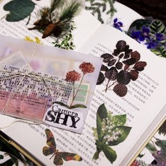 50pcs/Pack leaves stickers leaf plant and animal vellum stickers T03