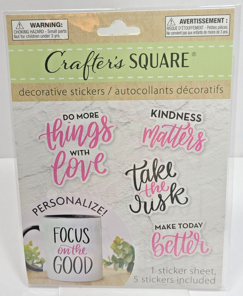 Decorative Stickers Crafter’s Square 1 Sheet – 5 Stickers