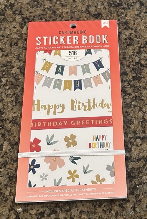 American Crafts Cardmaking Sticker Book 30 Pages 516 Pieces Foil