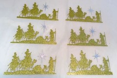 Tim Holtz Christmas Die Cuts * Wisemen * 6 Sets * Black, White, Gold or Silver