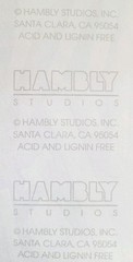 HAMBLY STUDIOS STICKERS PRISMATIC /GLITTER SILVER / GREY HEARTS VINTAGE RARE