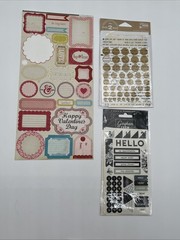 Scrapbooking Destash Lot My Minds Eye Echo Park Teresa Collins Stickers Rubons