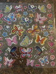 Butterflies Scrapbook Stickers & Rub On Transfers Lot