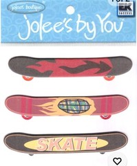 Jolee’s by You 3-D non adhesive Embellishment SKATEBOARDS 56089 3 1/2 inches