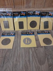 Dazzles Hot Off The Press Metal Monogram Charm Token Lot (7 Packages