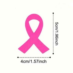 10pcs Pink Ribbon Stickers, Breast Cancer Awareness