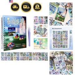 600+Dreamcore Japanese Sticker Book-30 Sheets Nature Sceneery Scrapbook Stick…