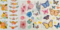 199+ Stickers themed Birds Spring meadow plants insects sunshine rainbow bloom