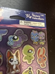 Sealed Pack 2010 Littlest Pet Shop Stickers – Purple Foil- 2 Sheets