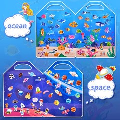 6 Set (260pcs) Puffy Sticker Books Activity for , Animal, Farm, Dinosaurs, Sp…