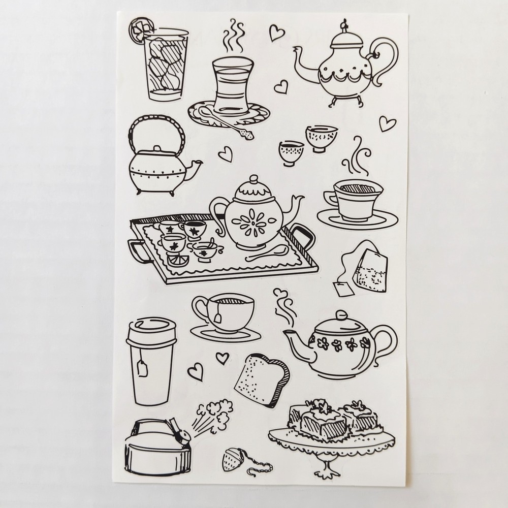 Discontinued Mrs. Grossman’s Pen and Ink Tea Sticker Sheet 4″ x 6″